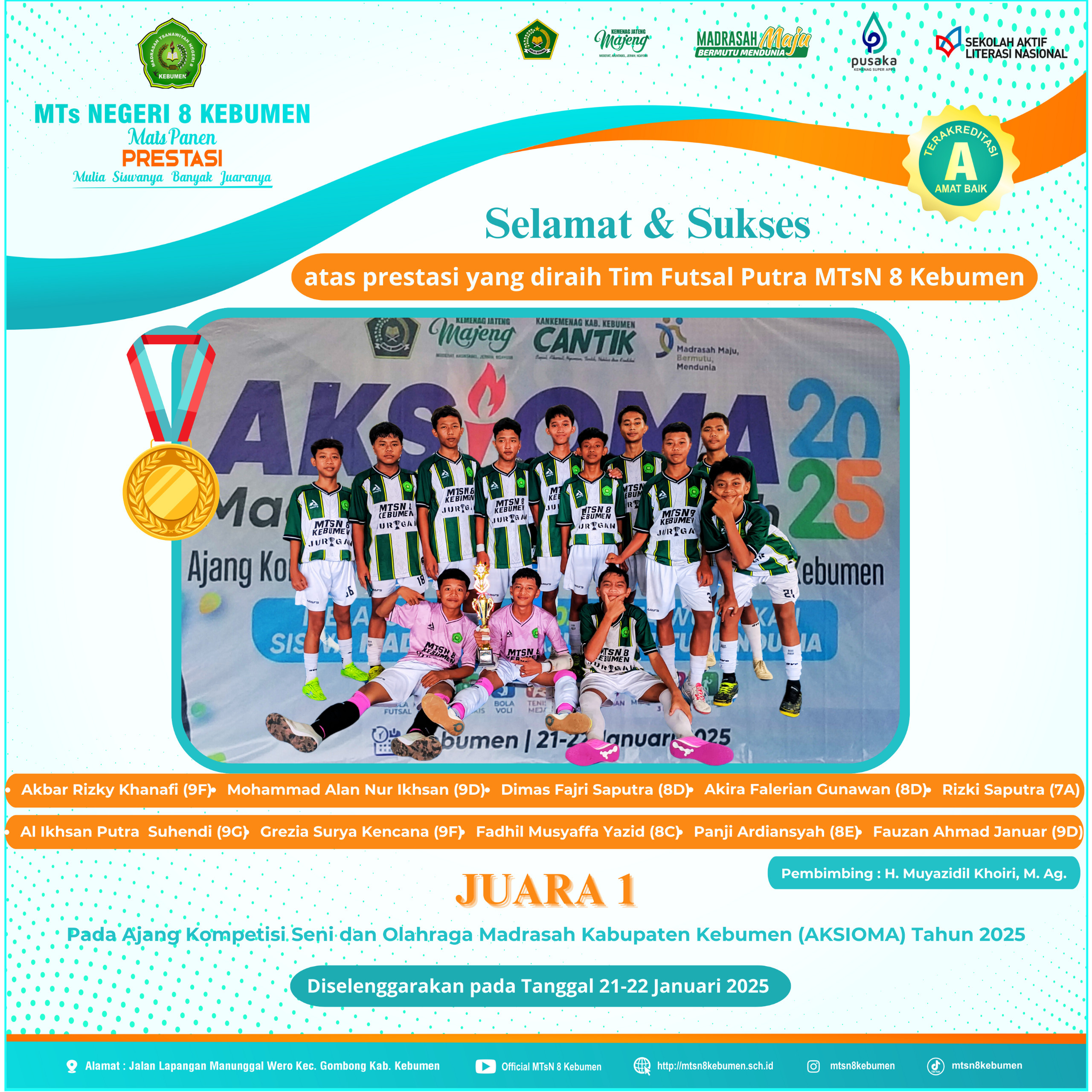 Juara 1 Futsal Putra AKSIOMA 2025